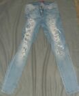 YMI Blue Ripped Skinny Jeans Juniors Size 9