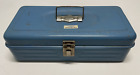 Vintage Union Model No 4013 Metal Tool Fishing Tackle Lunch Box Blue USA Made