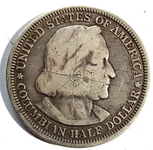 1893 Columbian Expo SILVER Half Dollar Coin Chicago WORLD'S FAIR