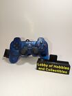 PS2 Controller PlayStation 2 DualShock Ocean Blue Scph-10010 Fully Tested.