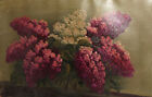 Antique still life oil painting flowers