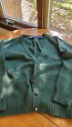 Pendleton Vintage Shetland Wool Cardigan Sweater Green Mens M Med