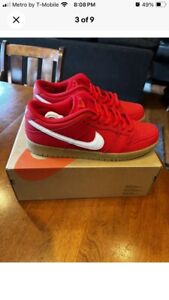 Nike Dunk SB Low University Red Gum Size 12 Brand New On Hand Ships Fast!!