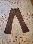 Vintage LEVIS Pants Mens 30x34 Brown Corduroy Flare 1970s Zip Bell Bottom