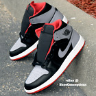 Nike Air Jordan 1 Mid (GS) Shoes Black Cement Gray Red DQ8423-006 Multi Size NEW