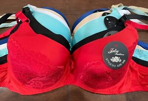 New 6 pcs lot wire front C lace multicolor  light padded full cover demi bras