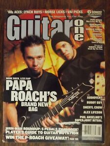 Guitar One Magazine August 2002 Papa Roach Iron Maiden Rolling Stones