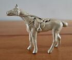 Vintage Cast Metal Pearly White Horse Figurine