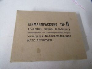 GENUINE GERMAN COMBAT RATION COMPLETE MEAL KIT WITH FREE P-38 EINMANNPACKUNG TYP