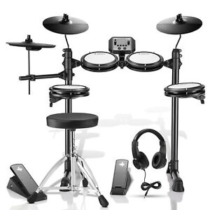 🥁 Donner DED-80 Electric Drum Set 5 Drum 4 Quiet Mesh Pad With Throne