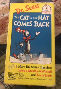 Dr. Seuss The Cat In The Hat Comes Back (Random House, 1989) VHS tape