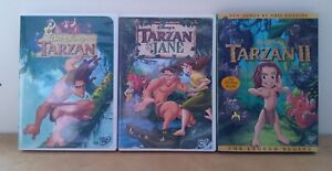 Disney's Tarzan DVD lot Moana Peter Pan Brave Aladdin Lion King Brave Pocahontas