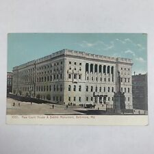 Postcard Baltimore Maryland Court House Babble Monument Pre-1907