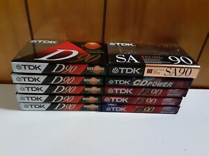 New Listing10 New Sealed TDK 90 Minute Blank Cassette Tapes