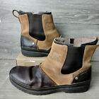 Sorel Ellsmere Brown Leather Boot Men Sz 14 Waterproof Felt Lined Winter Pull On