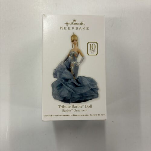 2011 Hallmark Keepsake TRIBUTE BARBIE DOLL Ornament Blue Gown