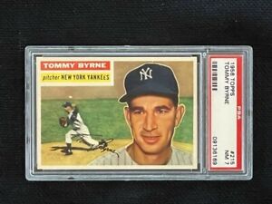New Listing1956 Topps Baseball #215 Tommy Bryne PSA 7 NM Centered