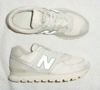 MENS NEW BALANCE 574 OFF WHITE GREY GREEN RETRO RUNNING SNEAKERS SHOES 9 D