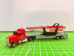 Majorette Super Movers 600 Series #613 Boat Hauler VHTF Not Sold In US Mint Cond