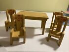 Children’s wooden table and chairs for tea party