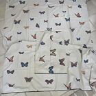 Vintage Martex Butterfly Twin Flat Sheet & Pillowcase Cotton & Poly Blend USA