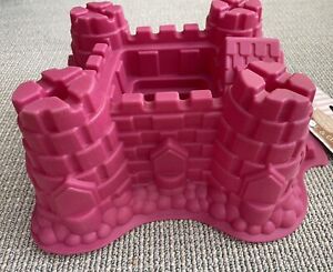 Large 3D Silicone Castle Cake Cookie Chocolate Flexible Mold Sandcastle Pink