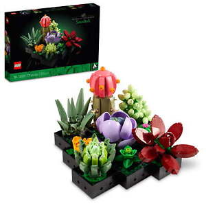 LEGO Icons Succulents - Artificial Plant Set for Adults, Mother's Day Decoration