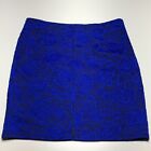 Unbranded Skirt Womens Size Large Blue Lace Bodycon Short Pencil Rear Zip