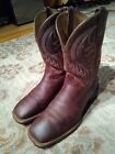 ARIAT HYBRID RANCHER BROWN LEATHER SQUARE TOE COWBOY BOOTS #10014070 MENS 10.5EE