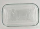 Vintage Embossed Cow Butter Refrigerator Dish with Lid Clear Glass Arc France