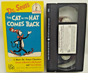 VHS Dr Seuss - The Cat In The Hat Comes Back Wocket In My Pocket & Fox In Socks