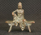 blessing Chinese bronze handmade kwan-yin statue figure collect fengshui netsuke