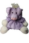 Fisher Price Puffalumps Purple Pig Vintage 1980s Plush Stuffed Animal HTF Read