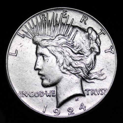 XF / AU 1924-S PEACE SILVER DOLLAR LOWEST PRICES ON THE BAY