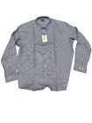 UNTUCKit Emerson Men's Long Sleeve Button Up Shirt Navy Checker Regular Fit 3XL