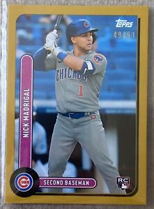 2021 Brooklyn Collection NICK MADRIGAL ROOKIE #19 GOLD 49/50 CHICAGO CUBS