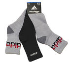 Adidas Men's Cushioned 3-Pair High Quarter Socks  Gray/Black