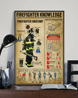 Firefighter Knowledge Home Decor Wall Art Poster