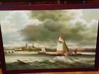 New ListingREPRODUCTION PAINTING BY S.D. ROCHELLE DUTCH STYLE  SAILING VESSELS