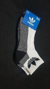 Adidas Men's Cushioned   Athletic Quarter Cut  Socks 3 Pair shoe SZ 6-12