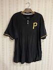 Vintage Pittsburgh Pirates Henley T Shirt Reebok Cooperstown Collection Size L