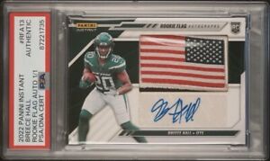New Listing2022 Panini Instant Breece Hall Rookie Patch Auto Jets Flag 1/1