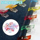50/100X Multicolor Wonder Clips Clamp for Craft Quilting Sewing Knitting Crochet