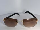 cartier buffalo horn sunglasses authentic CT0017RS 001 Damaged