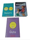 Lot Of 3 Raina Telgemeier Ghost, Guts And Sisters Graphic Books