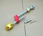 Fully Adjustable Red Short shifter + Gold Type-R Style Knob for Integra / Civic (For: Honda)