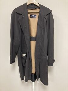 Ralph Lauren Chaps  Designer Raincoat Black Detachable Lining 42S