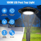 Led Post Top Light 100W Dusk to Dawn Outdoor Circular Yard Area Pole Light 5000K