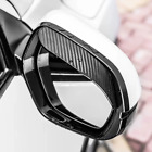 2x Car Carbon Fiber Black Rearview Side Mirror Rain Visor Guard Car Accessories (For: 2017 Jaguar XE)
