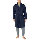 Eddie Bauer Men's Plush-Lined Lounger Robe, Navy L/XL